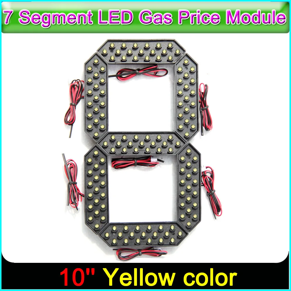 10" Yellow Color Digita Numbers Display Module LED Signs 7 Segment Of the Modules, 7 Segment LED Gas Price Module 10" Yellow Color Digita Numbers Display Module LED Signs 7 Segment Of the Modules, 7 Segment LED Gas Price Module