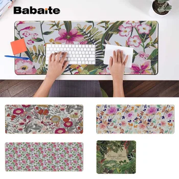 

Babaite 2018 New Vintage Flower Leaves Customized laptop Gaming mouse pad Rubber PC Computer Gaming mousepad