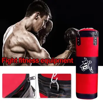 

1Set Boxing Punching Bag (Empty Leather) Punching Bag Hanging Sanda Children Taekwondo Adult Fighting Fitness Equipment