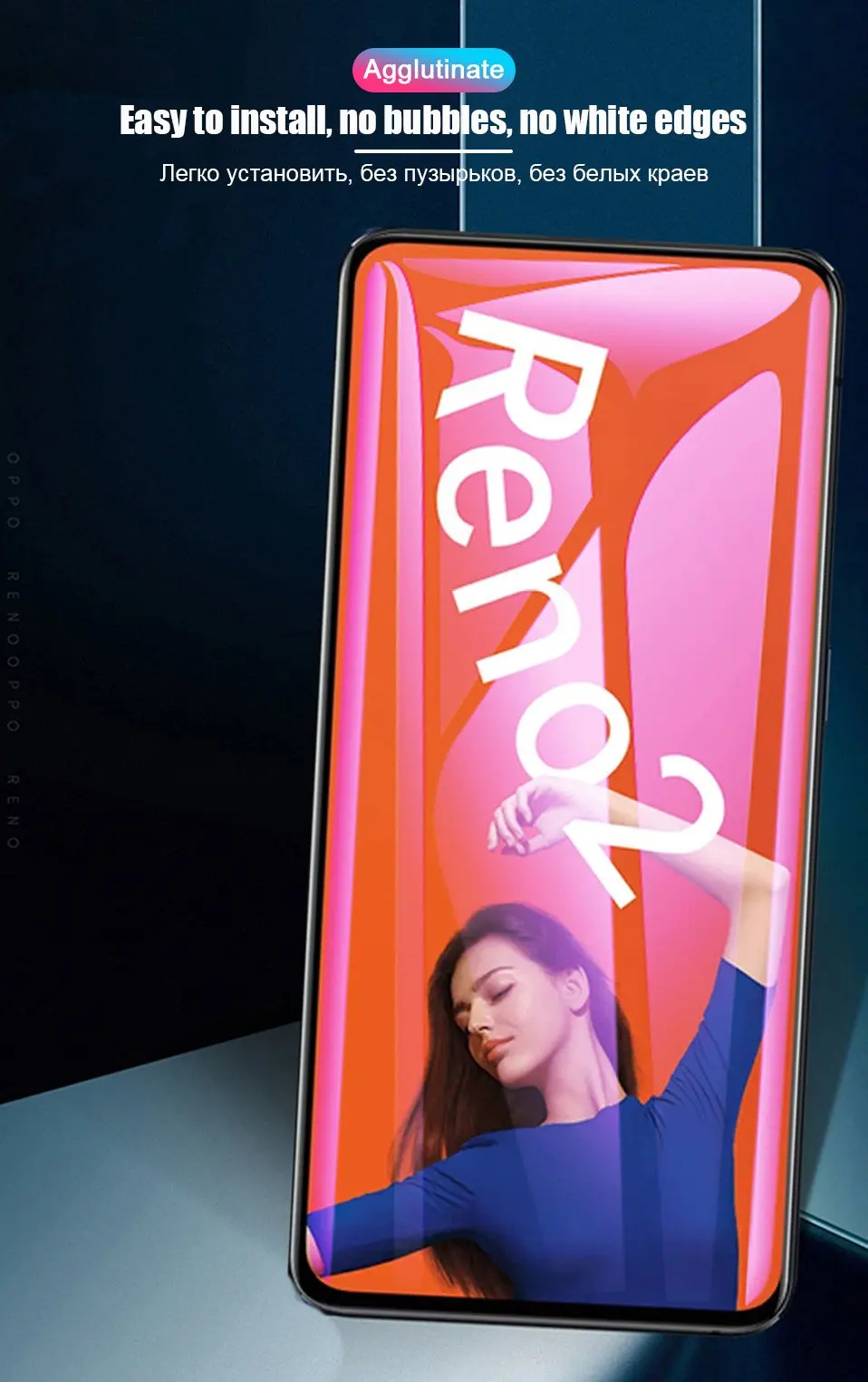 6D Tempered Glass for OPPO Reno 2 Reno2 Z Screen Protective Full Cover Glass for OPPO Realme 3 5 Pro X Q C1 C2 A9-2020 AX5S film (3)