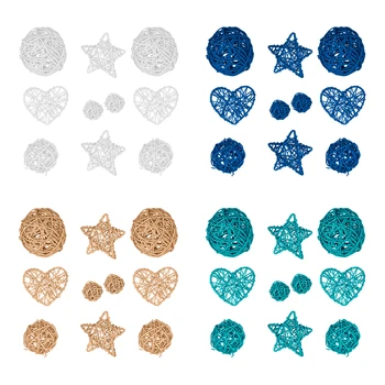 

Colorful Rattan Round/Heart/Star Sepak Takraw DIY Household Garden/Birthday/Wedding Party Decoration Supplies Rattan Ball Craft