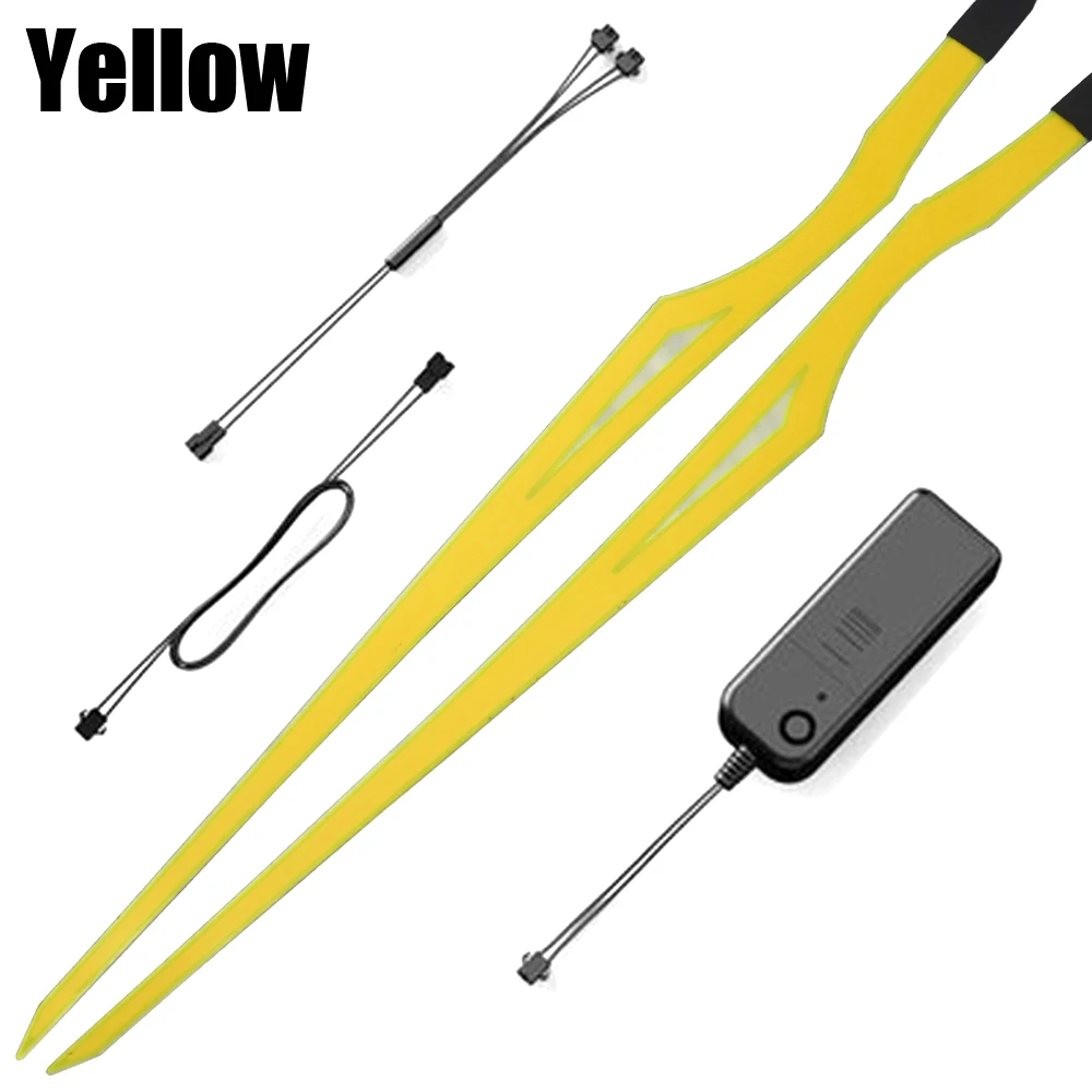 Yellow Мотоцикл фара на шлем светодиодный DIY черный шлем с подсветкой мотоцикл безопасности светоотражающие полосы модификации - Цвет: Yellow