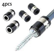 

4PCS Universal Magnetic Bit Holder Metal Electric Screwdriver Power Ring For 6.35mm Batch Head Anti-Corrosion Strong Magnetizer