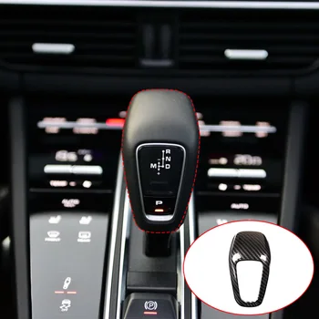 

Car Accessories Interior Gear Shift Head Decoration Protection Cover Trim For Porsche Cayenne 2018-2019 Carbon Fiber Black 1 Pcs