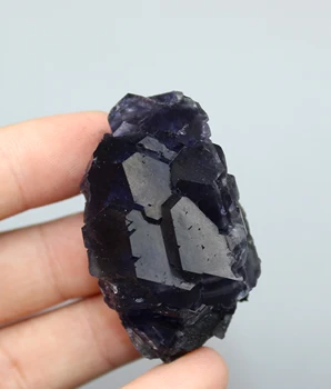 

52g Natural Polyhedral Fujian Tanzanite Purple fluorite cluster mineral specimens Gem level Stones and crystals Healing crystal