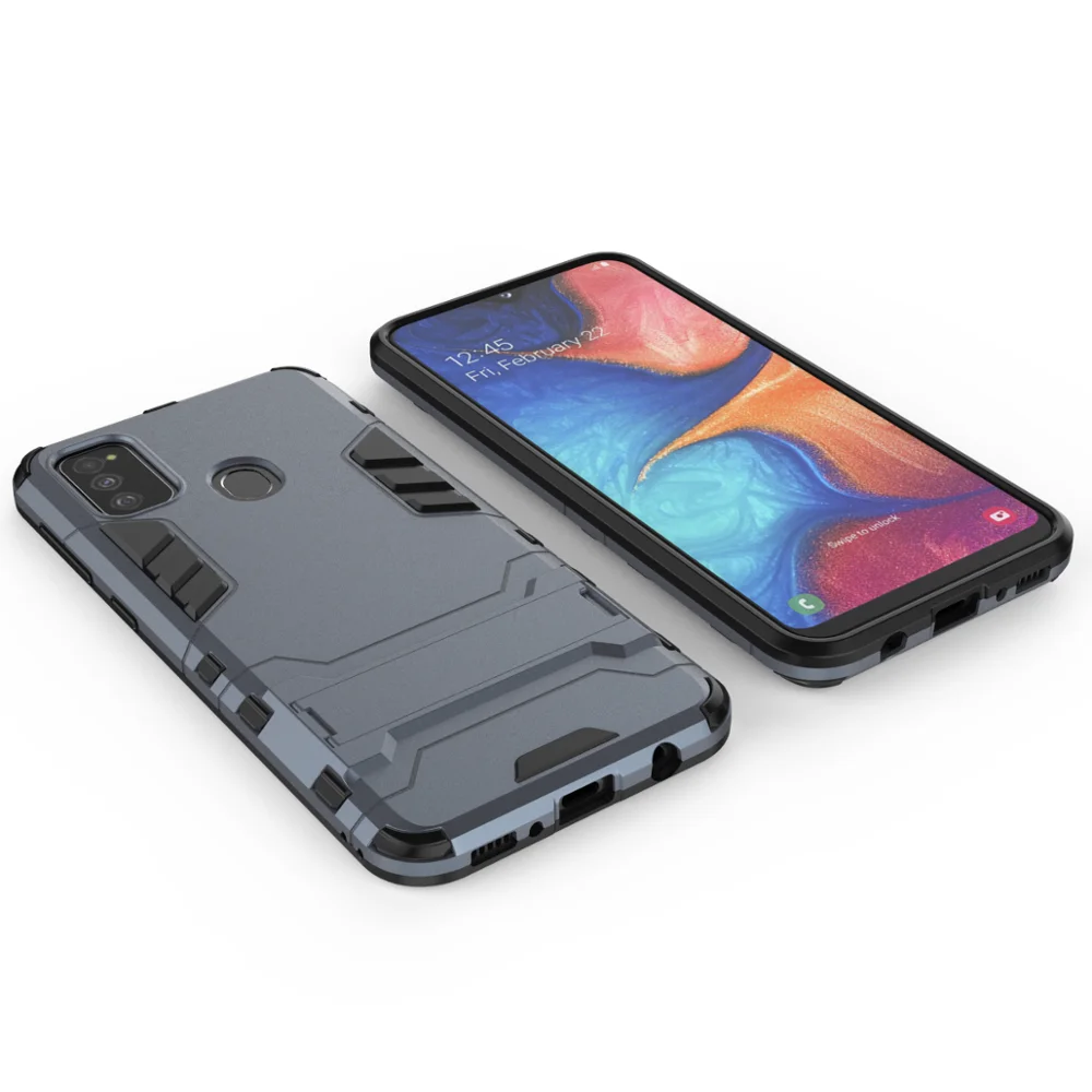 NavyBlue OUDINI задняя крышка Подставка Броня противоударный чехол для samsung Galaxy M30S A40S m10 m20 A30S чехол - Цвет: NavyBlue
