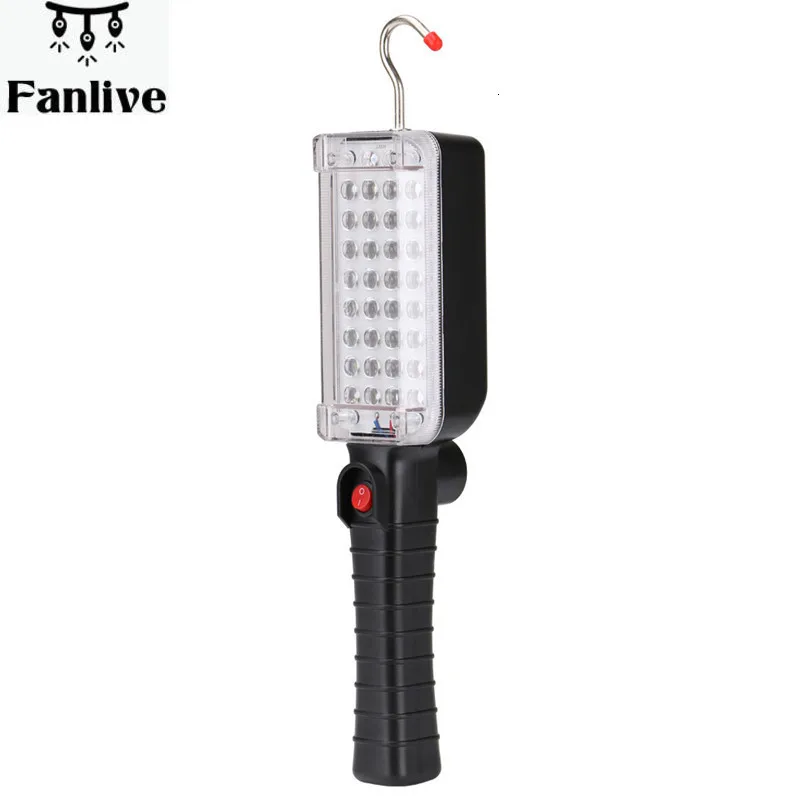 

USB Rechargeable Work Lamp Torch Magnetic Inspection Lantern Hook Suspension for Auto Repair Camping Walk 34 Leds