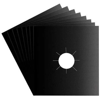 

12 Piece Gas Cooking Plate Screen Protector Non-Stick Teflon Gas Stove Mat Quick Cleaning 10.6 Inch 10.6 Inch Protectors