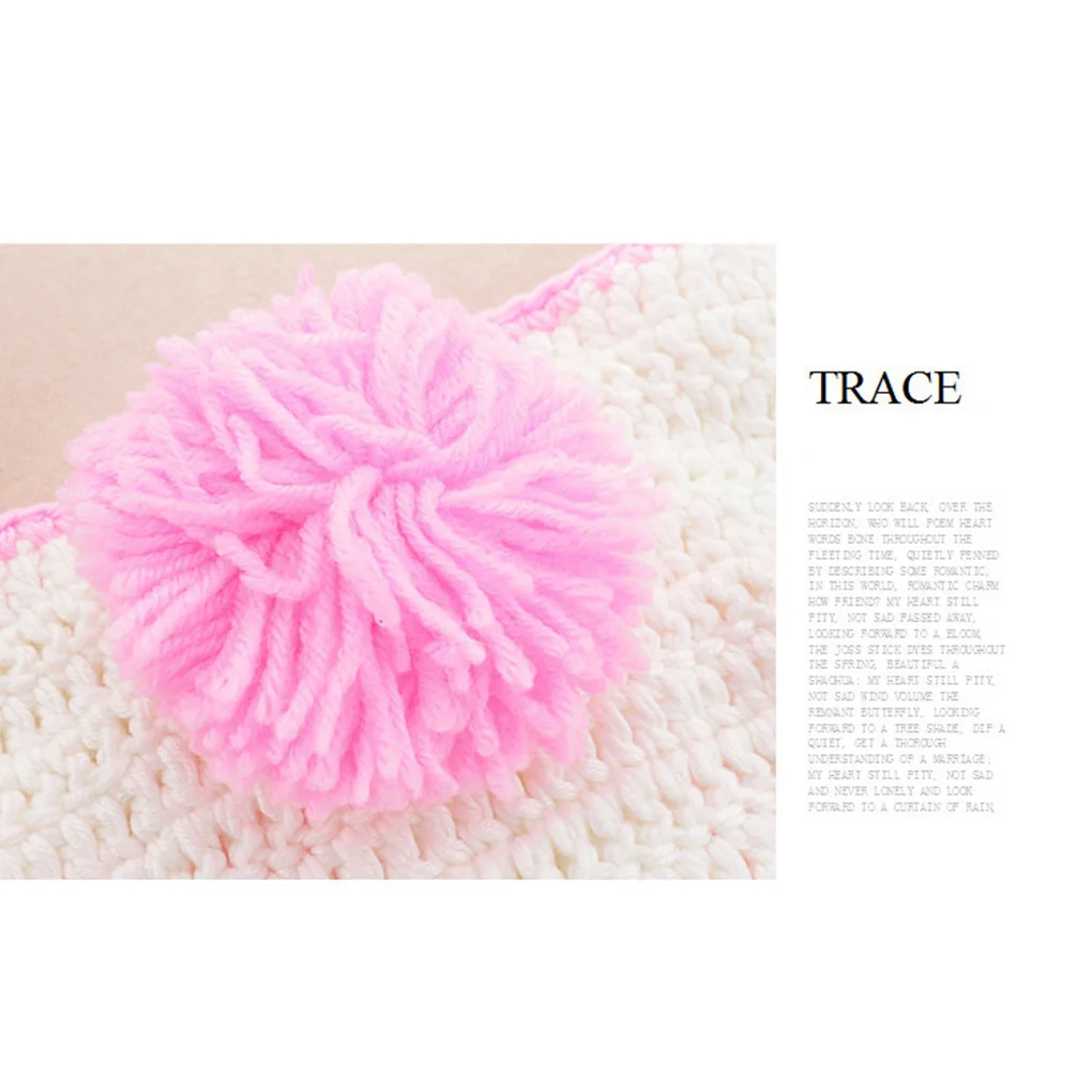 2PCS/Set Newborn Photography Props Baby Knitted Crochet Hat Pants Baby Photo Shooting Cute Infant Cap Outfit