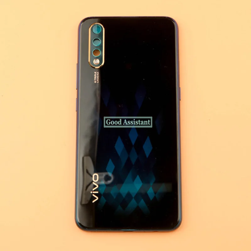 Синий/белый 6,4 дюйма для BBK Vivo V17 Neo V17Neo задняя Батарея крышка дверца батарейного Корпус чехол задней части рамки