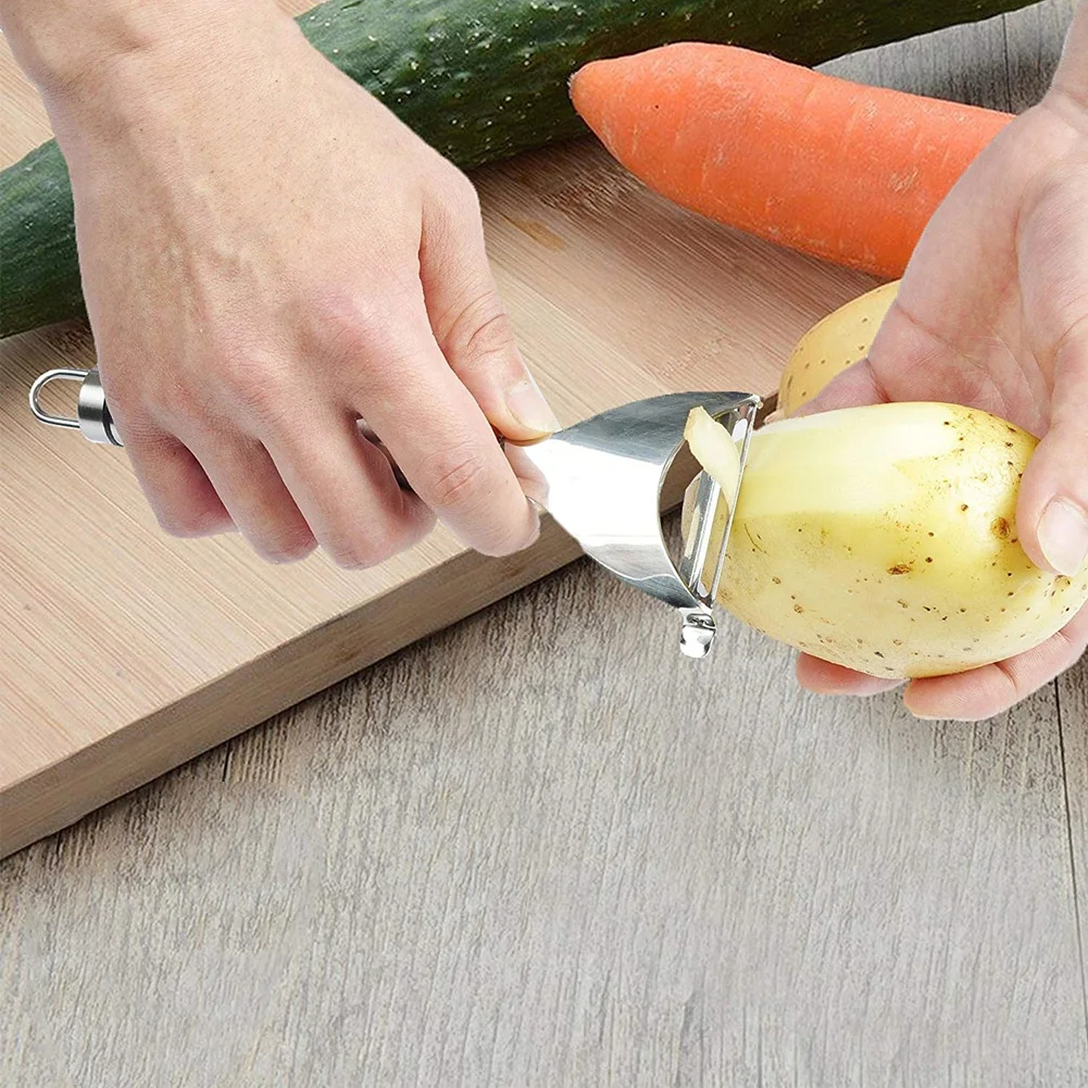 Овощная кухонная утварь ручное устройство для резки картофеля фрукты портативный Картофелечистка y-образный резак слайсер лимон строгальный сырорезка из нержавеющей стали