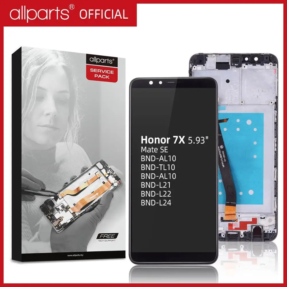 Дисплей для HUAWEI Honor 7X LCD в сборе с тачскрином Оригинал 5.93'' черный белый
