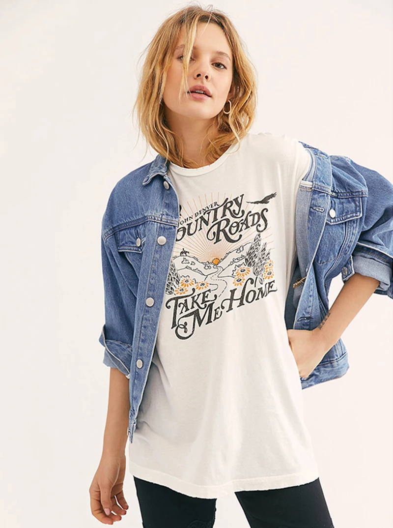 BOHO INSPIRED Graphic Tee black t shirt 