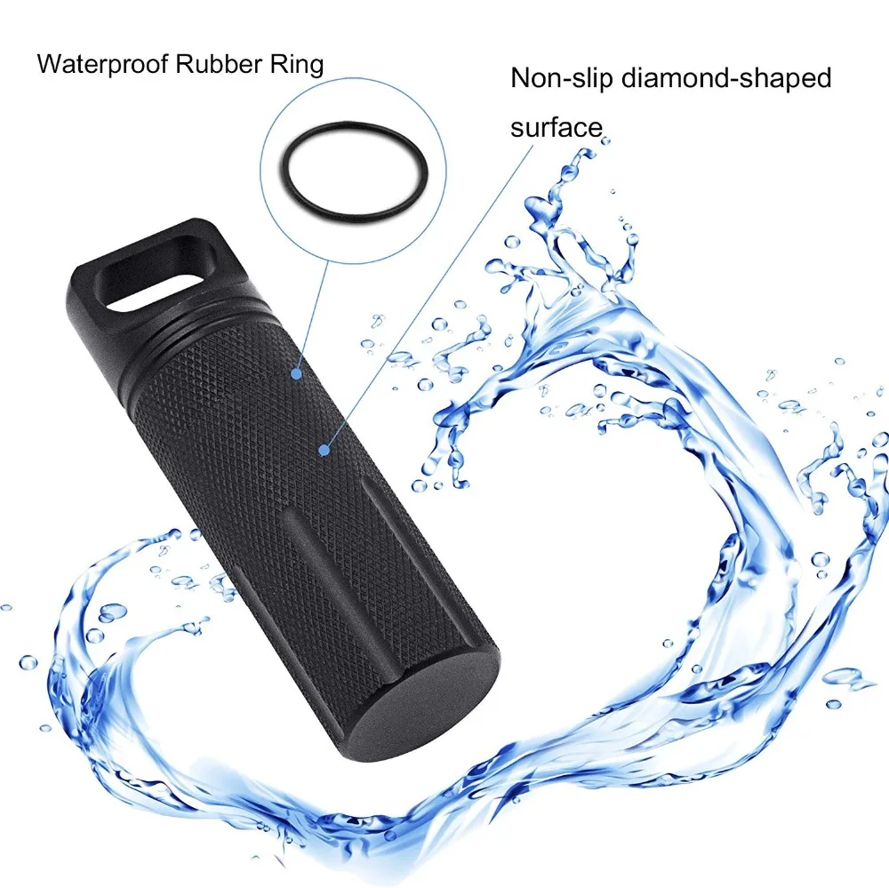 Outdoor CNC Waterproof Emergency First Aid Kits Safety Survival Pill Bottle Aluminium Camping EDC Tank Box for Cigarettes case (18)