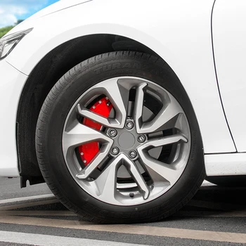 

For Honda Accord 2015-2018 Car Accessories Fuel Powered 17inch Red Front & Rear Caliper Decorative Frame Cover Trims 4Pcs