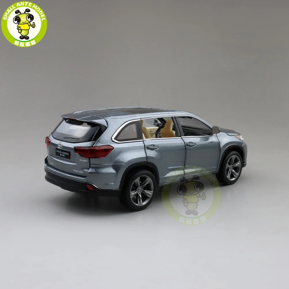 1/32 JACKIEKIM Highlander SUV Diecast Metal Model CAR Toys for kids children Sound Lighting Pull Back gifts