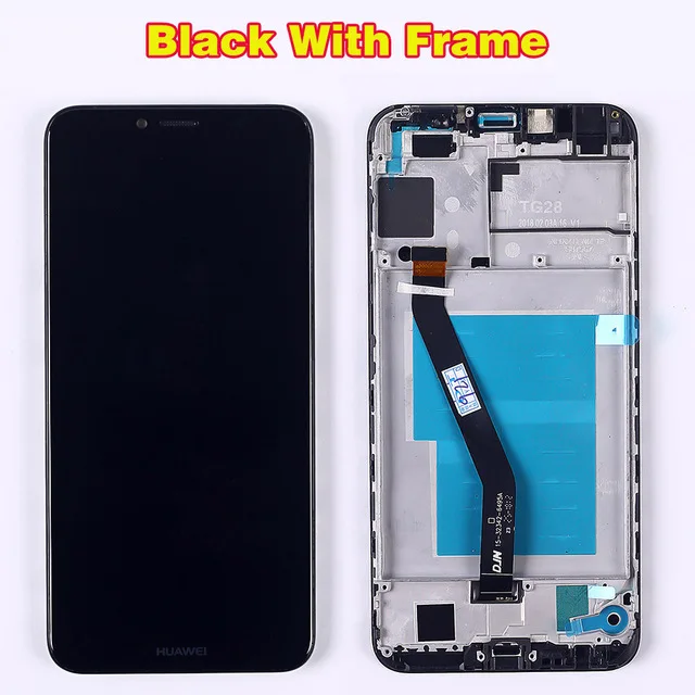 Black With Frame huawei Y6 ЖК-дисплей сенсорный экран с олеофобным покрытием дигитайзер DGFS сборка рамка huawei Y6 Prime ЖК - Цвет: Black With Frame