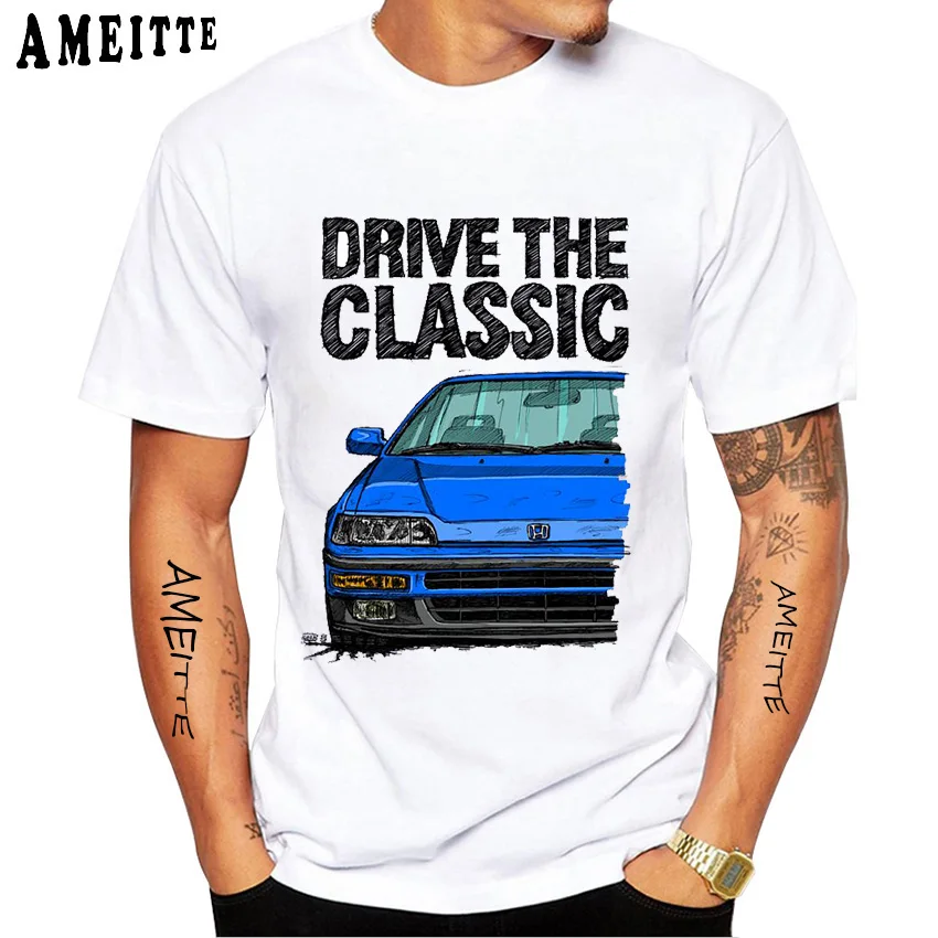 Классические модели Civic CRX JDM новые летние мужские повседневные топы с коротким
