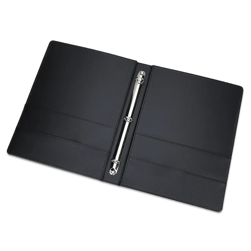

Factory Direct Supply Black And White with Pattern Leather Hotel Service Guide Clip Portable A4 Folder Order Book shou yin jia C