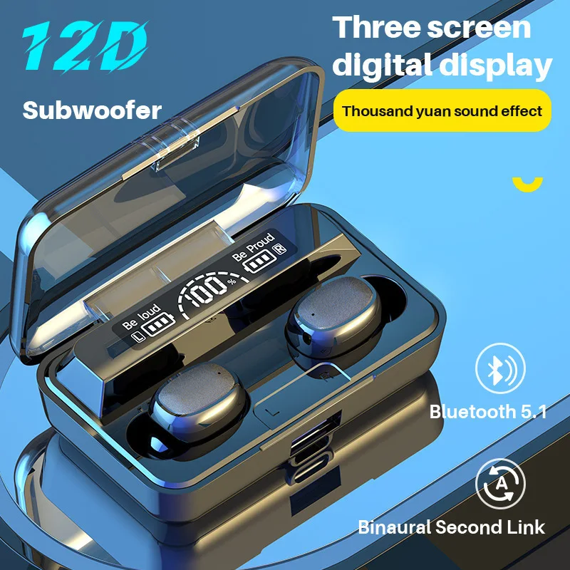 Bluetooth Earbuds Wireless Earphone TWS In Ear Headphones Sports for Men Women Noise Cancelling Waterproof | Электроника