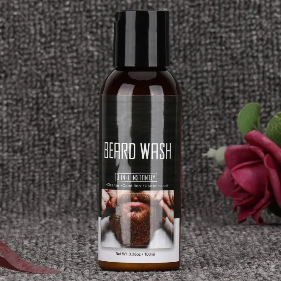 Натуральный шампунь для мытья бороды, Очищающий усы, очищающий лосьон для бороды