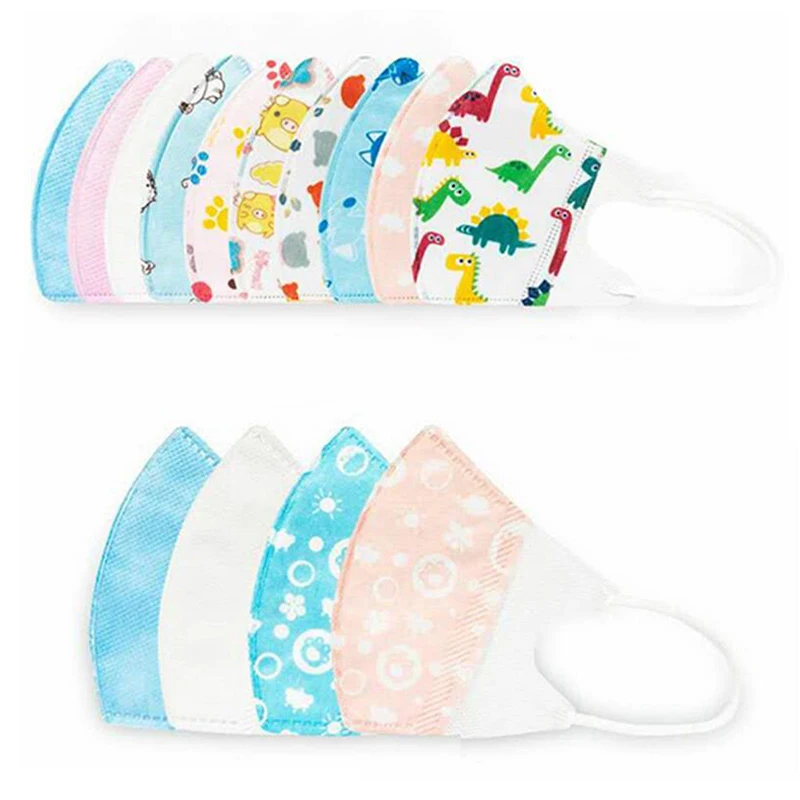 10pcs PM2.5 Children Disposable Mask Face Kids Mouth Anti Dust Sun Block Colorful Graphic 3-8 years old Nonwoven mask | Красота и