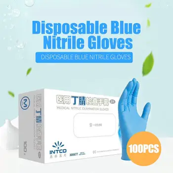 

SOLEDI Nitrile Puncture Resistant Nitrile Coated Work Gardening Gloves Disposable Gardening Safety Living Soft Heavy Duty Blue