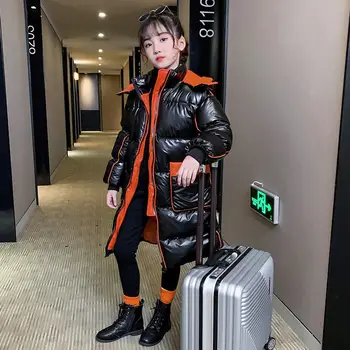 

2020 -30 Degree Russian Winter Jacket For Girls Waterproof Shiny Girls Outerwear Coat 3-14 Years Kids Teenage Girl Parka