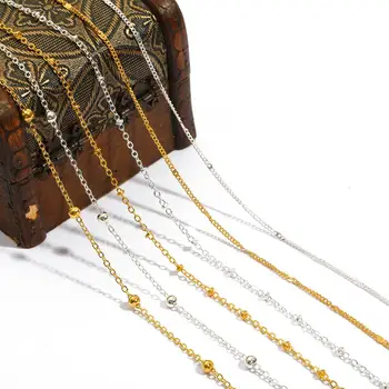 

Wholesale 1M/5M Beads Chain Stainless Steel Beaded Chain Handmade Jewelry Accessories For DIY Necklace Bracelet Anklet Making