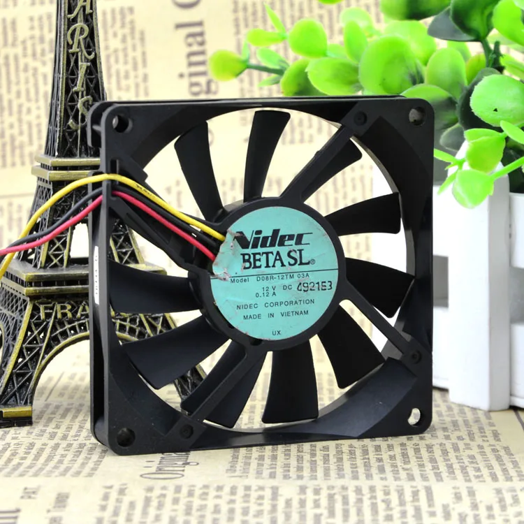 8015 D08R-12TM 03A 12V 0.12A 3 провода защиты электродвигателя Вентилятор охлаждения