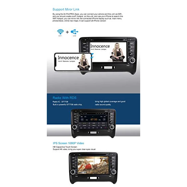 Android 9,0 2Din автомобильный DVD gps 4G+ 32G мультимедийный плеер Bluetooth стерео радио для Audi TT MK2 8J 2006 2007 2008 2009 2010 2011