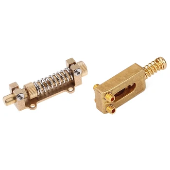 

3 Pieces Brass Tremolo Stabilizer & 6Pcs Guitar Bridge Saddles Brass Block Dice Telecaster Bridge with Wrench