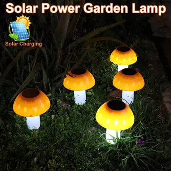 

1/2/3 Pcs Simulation Mushroom Solar Power Lamp Fairy Lights Solar Charging Garlands Garden Christmas Holiday Decor Outdoor D30