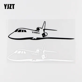 

YJZT 16.4X4.5CM Vinyl Car Sticker Decals Funny Airliner Art Decor Aircraft Black / Silver 10A-0043