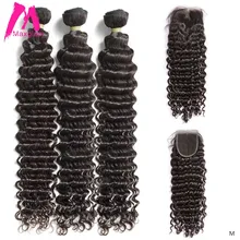 Best Price human hair extension deep wave 3 4 bundles with closure 30 inch brazilian short natural long remy weave for black women Best Price human hair extension deep wave 3 4 bundles with closure 30 inch brazilian short natural long remy weave for black women