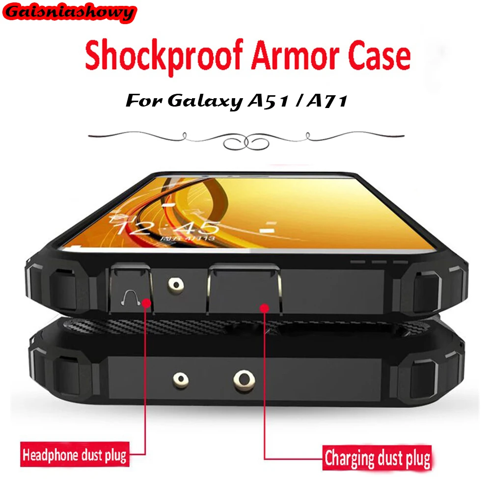Case For Samsung Galaxy A51 Shockproof Armor Rubber Silicone Cover A71 Soft TPU Phone Shell Coque Capa |