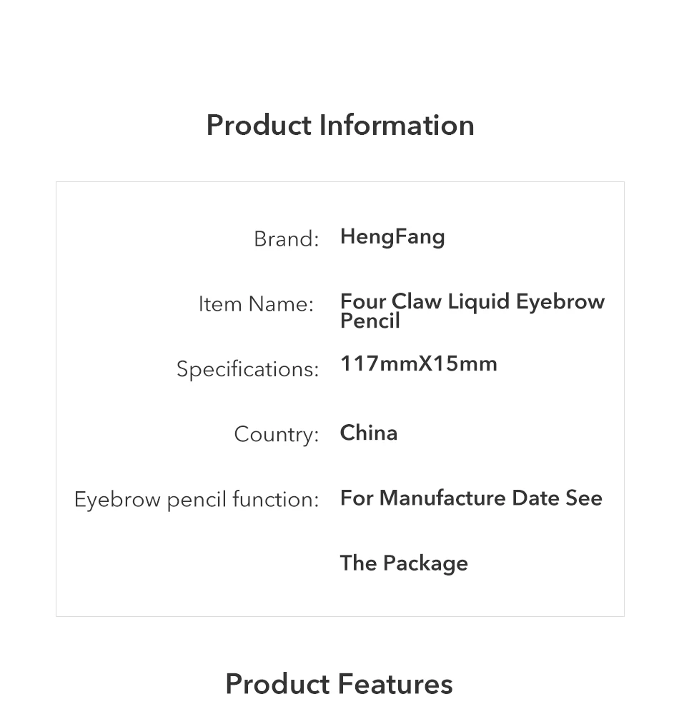 LAMUSELAND liquid eyebrow pencil 4 fork tips waterproof long lasting coffee brown microblading eyebrow tattoo pen LA019