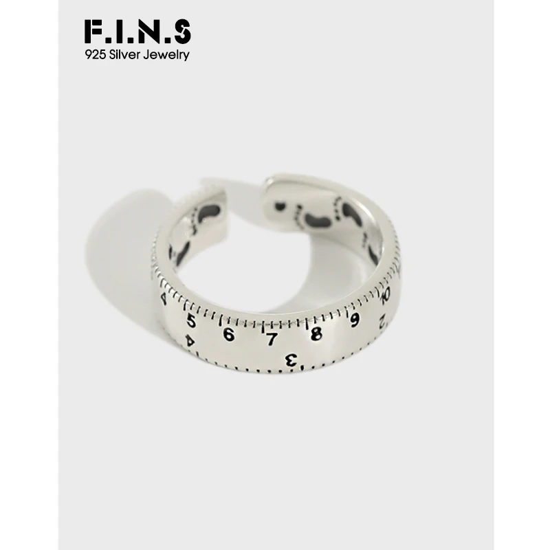 F.I.N.S корейские кольца из стерлингового серебра S925 в стиле Instagram ретро линейка