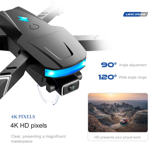 New LS878 Mini Drone 4K HD Wide Angle Dual Camera 1080P FPV Height Maintained RC Dron Foldable Quadcopter Helicopter Toy VS E525 4