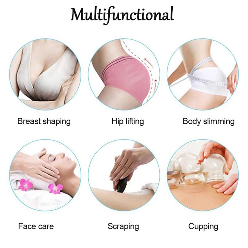 Breast Buttocks Enhancement Pump Boobs Massage Cupping Tool Set