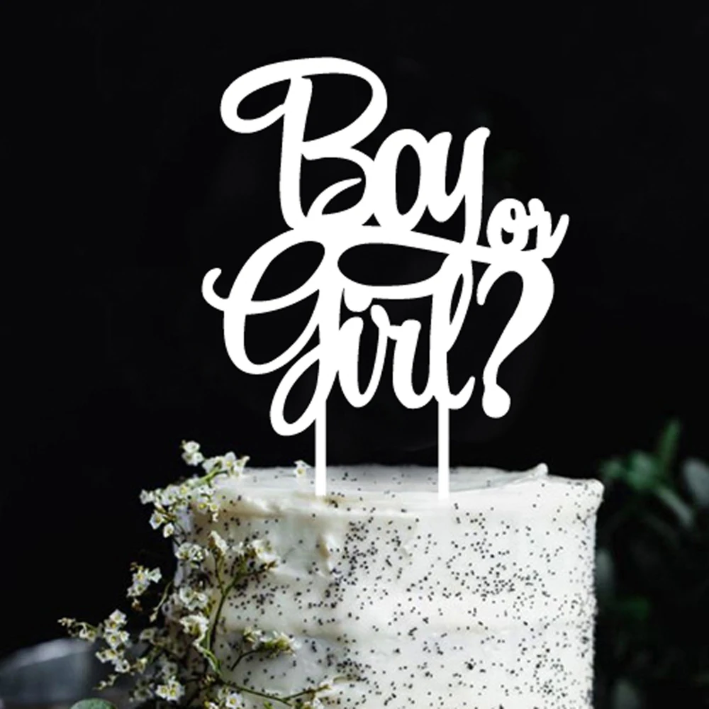 8-Piece Gender Reveal Cake Topper Set - Bear, Boy/Girl, Train & Rocking Horse Decor For Baby Shower & Birthday - View #9