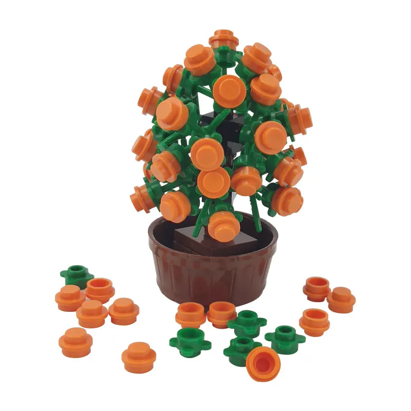 MOC Plants The Mushroom Pine Tree Flowers Building Blocks Toys for Children Assemble Blocks DIY Gifts Kids Toy 23
