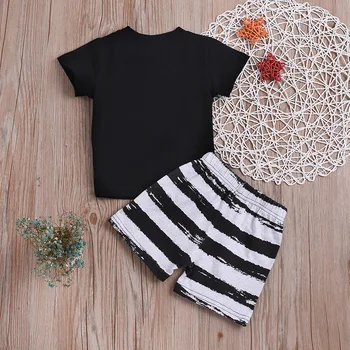 

New Toddler Kids Baby Boy Summer Clothes Pocket T-Shirt Tops+Short Pants Striped Casual Outfit Set Cute Fashion Summer Clothing