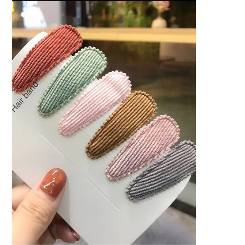 

30pcs/lot 5.5cmx2cm velvet Hair Clip Cover Padded Appliques DIY handmade Children Hair Accessories