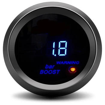 

Digital Turbo Boost gauge Bar Type 2inch 52MM Auto Car Blue Led Turbo Boost Meter With Sensor manometri turbo bar pressure
