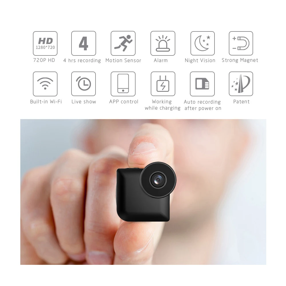 C3 мини видеокамера HD 1080P Wifi P2P камера инфракрасное Обнаружение движения