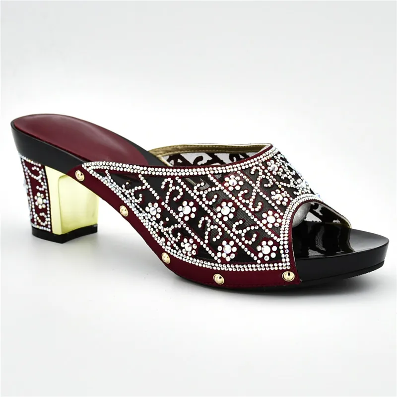Latest Design Womens Dress Shoes Open Toe Slip on Wedding Decorated with Rhinestone Pumps Women High Heels | Обувь