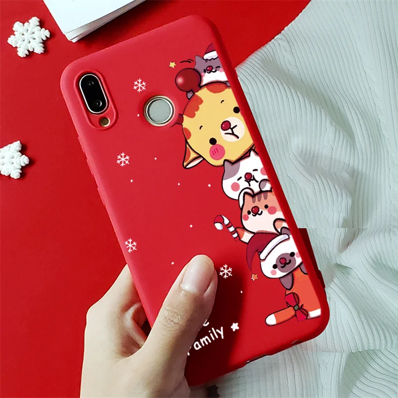 5zhixdwu Рождество чехол с изображением животного для huawei Y5 Y6 Y7 Y9 Honor 8A 8X 9X 7A 7X фотоаппаратов моментальной печати 7S 9 10 20 Lite рro 10i 20i играть в игры ТПУ красный матовый чехол - Цвет: 5zhixdwu
