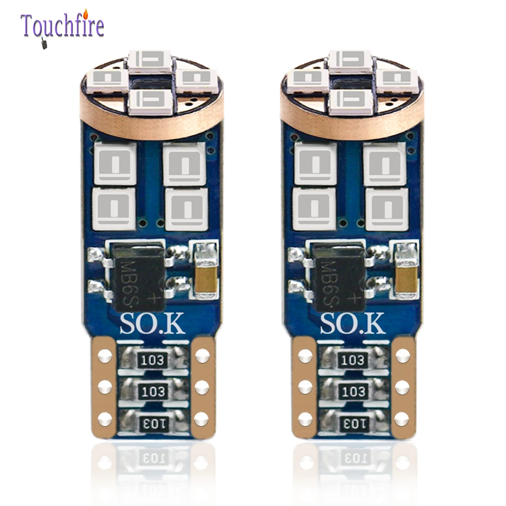 100 шт. T10 W5W Canbus автомобильные лампочки 3030SMD 12LED парковки Интерьер Карта Купол номерной знак Лампы для чтения 12 V-24 V Авто Лампа