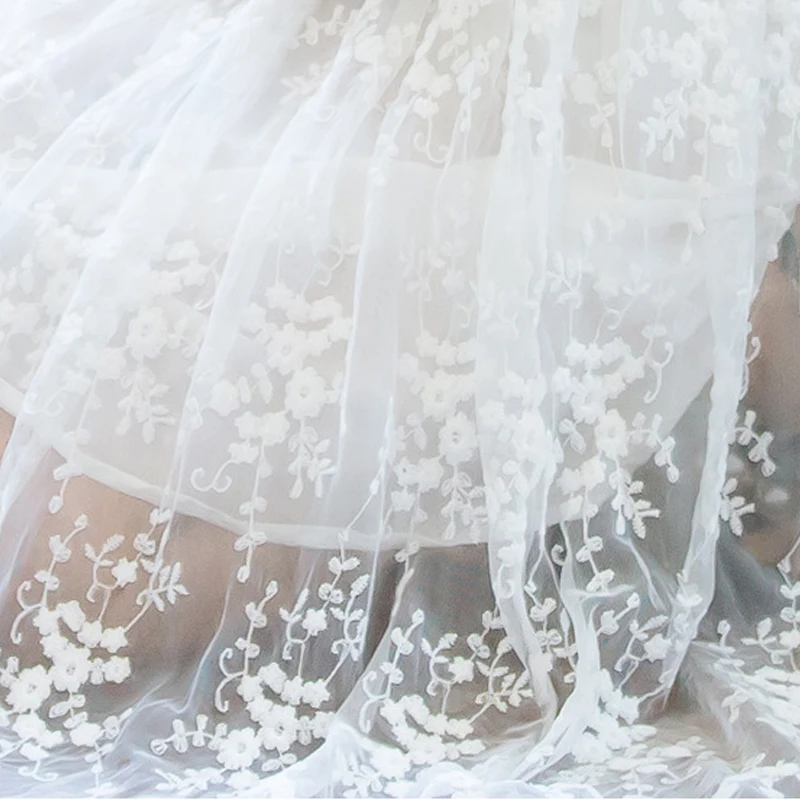Летнее белое кружевное платье для подружки невесты вечернее девочек вечерние